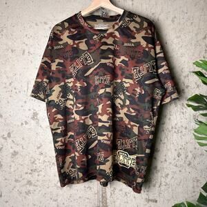 MMA Elite Army Camo Large Y2K Stretchy Gym Shirt